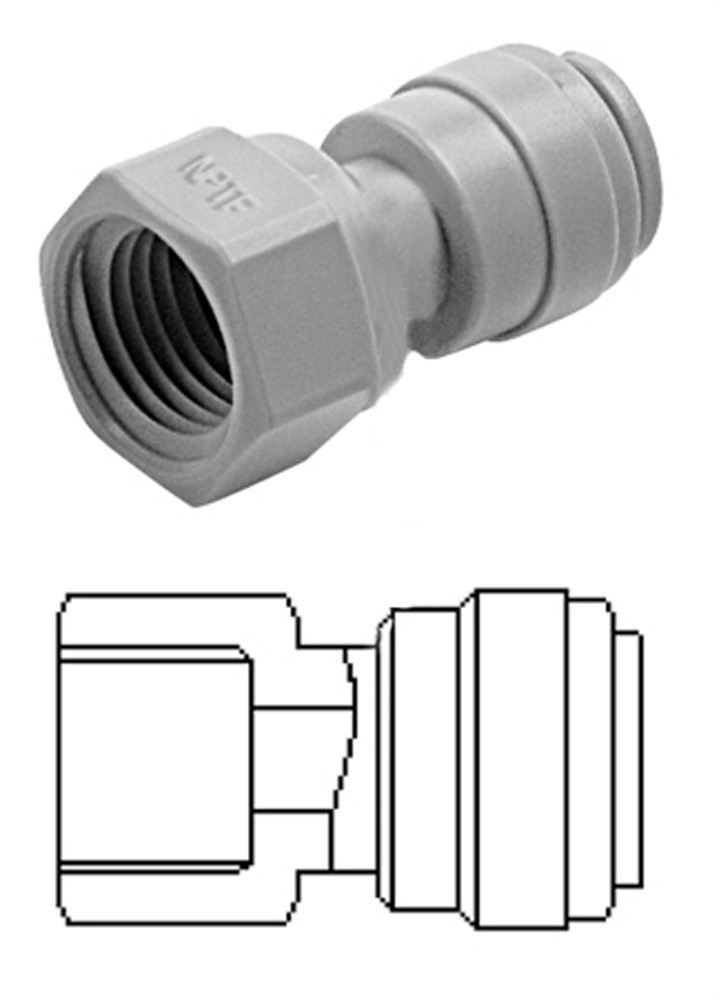 RACCORDO DRITTO M.1/4 GIREVOLE CON MOLLA PER TUBO 8X6 - Foto 7