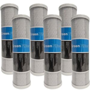 6 cartucce carbon block 2,5"x 9-3/4" - 10 micron