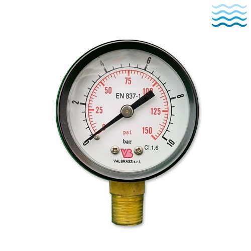 Water pressure reducer and pressure gauge