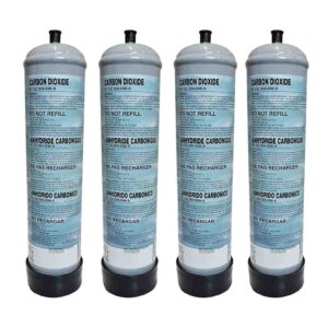 4 Bombole Co2 Monouso 600gr. Per Acquari Con Attacco M10x1