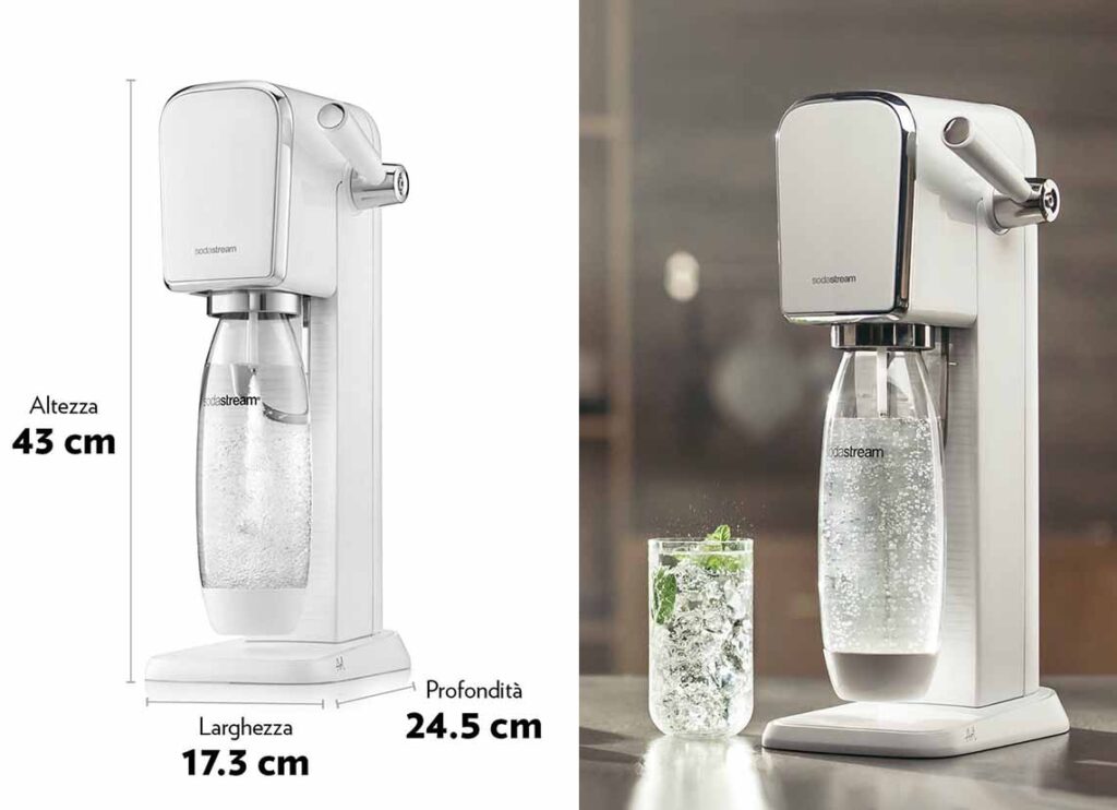 misure gasatore sodastream bianco art