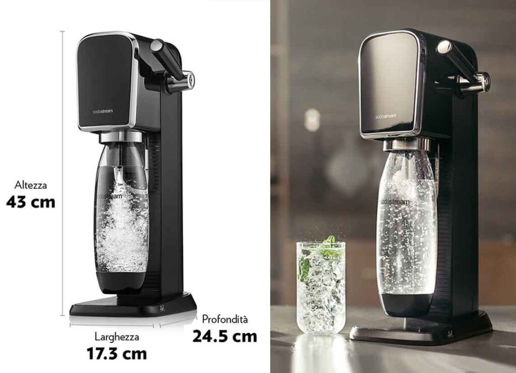 misure gasatore sodastream nero art